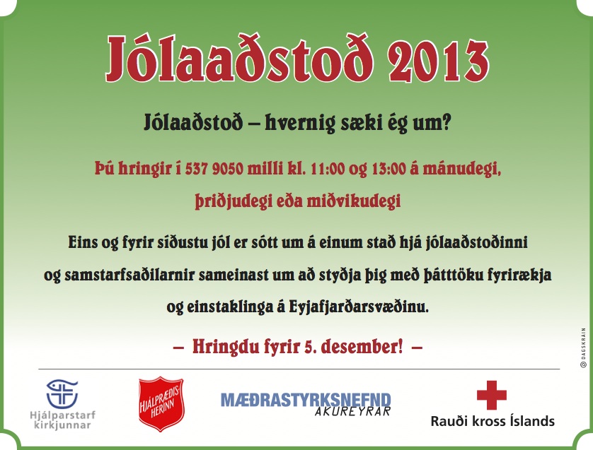 Jólaaðstoð 2013 - Auglýsing