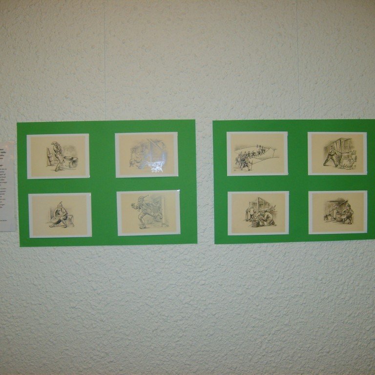 Frá jólakortasýningu á aðventu 2011 í Glerárkirkju.