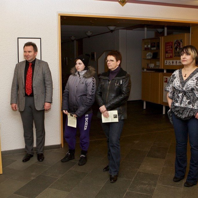 Opnun handverks- og ljósmyndasýningar Díönu Bryndísar. Ljósmynd: Bjarni Eiríksson.