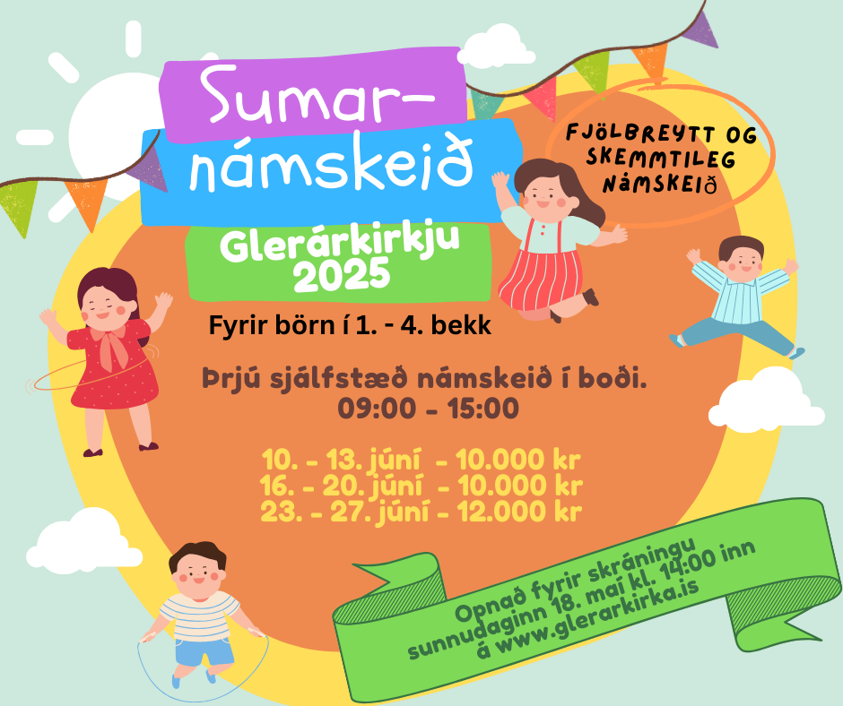Sumarnámskeið Glerárkirkju 2025