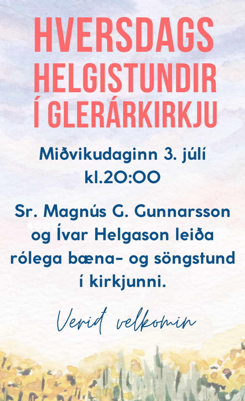 Söngstund með Ívari Helgasyni 3. júlí