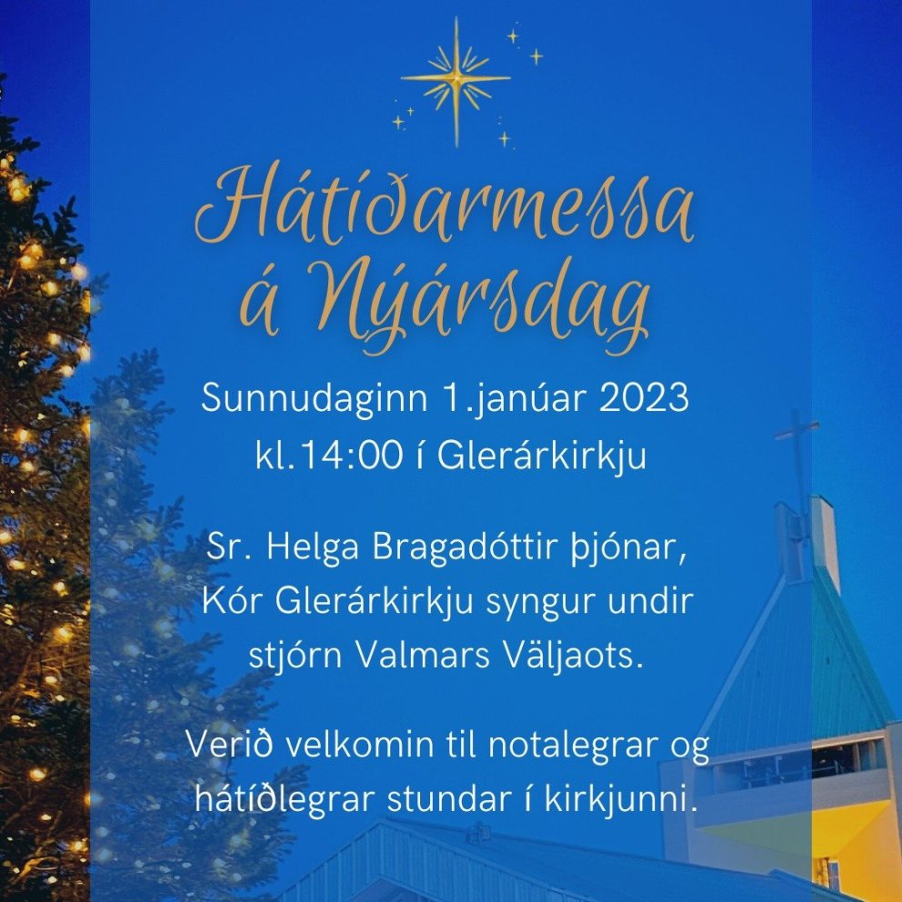 Hátíðarmessa á Nýársdag kl. 14