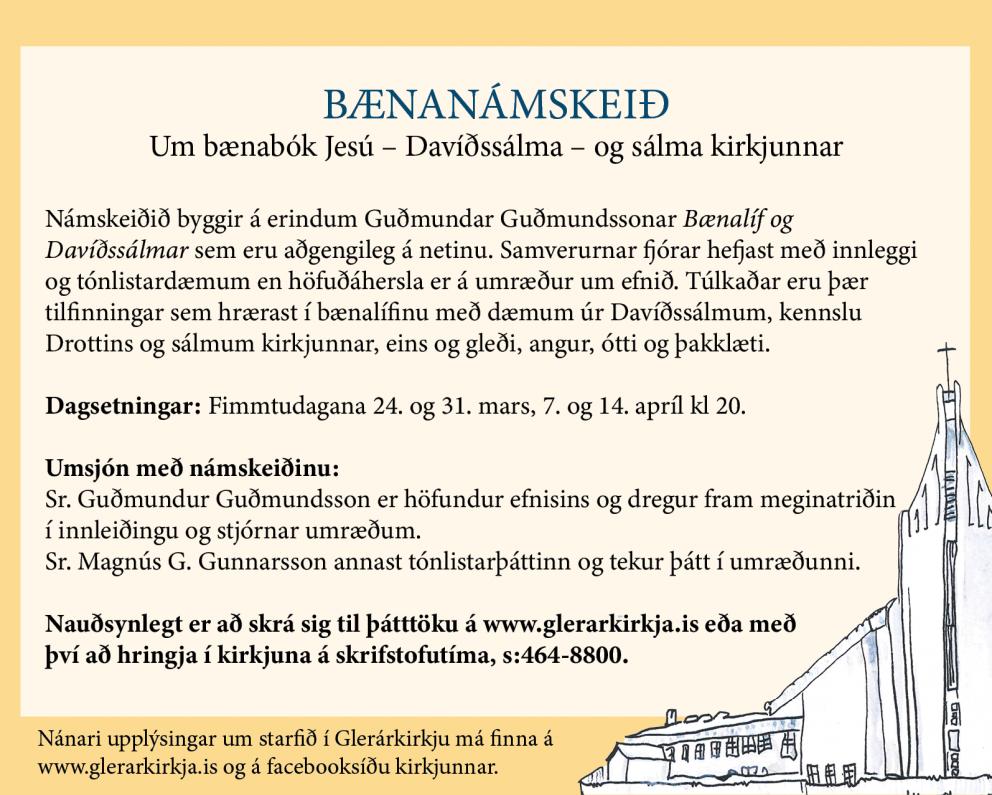 Bænanámskeið - skráning