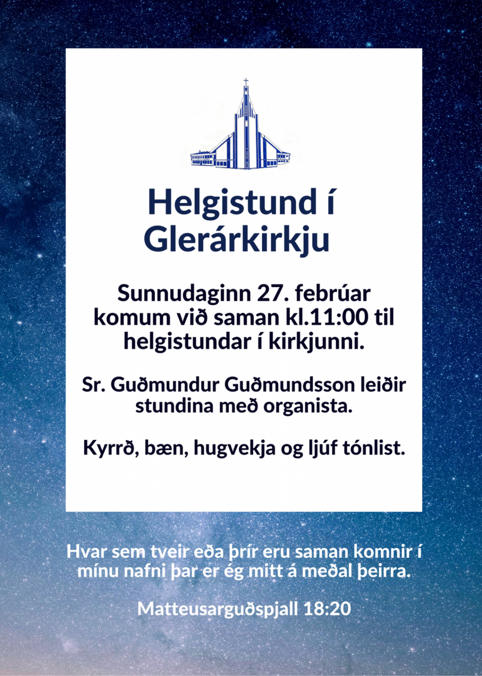 Helgistund 27. febrúar