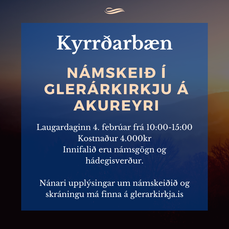 Námskeið í Kyrrðarbæn laugardaginn 4. febrúar