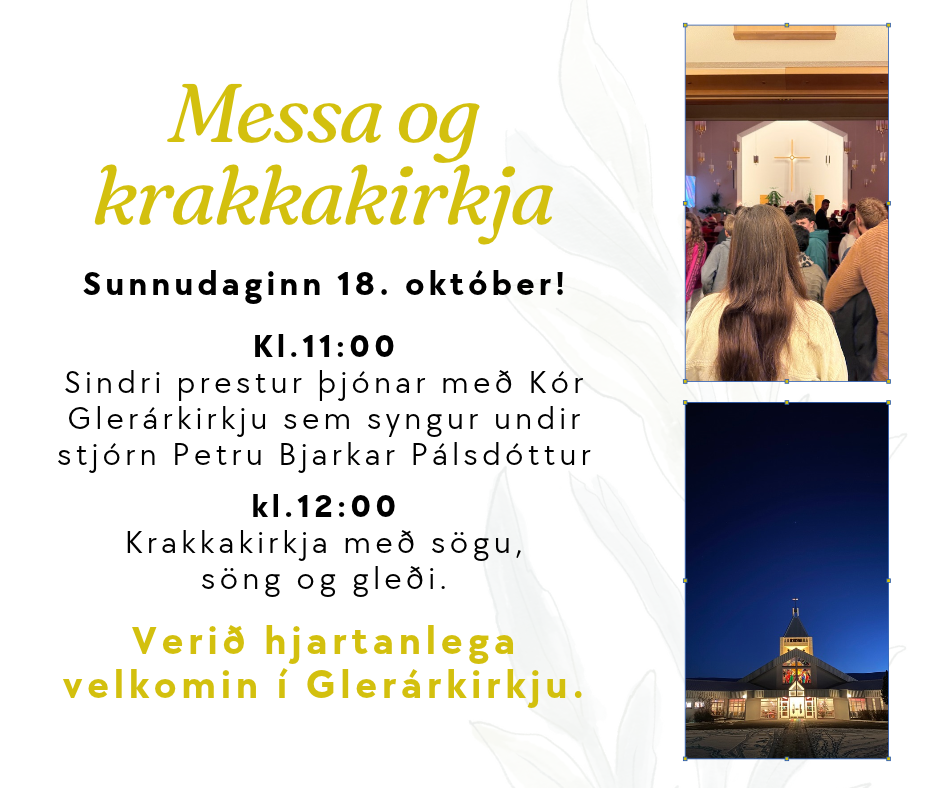 Messa og krakkakirkja 18.október
