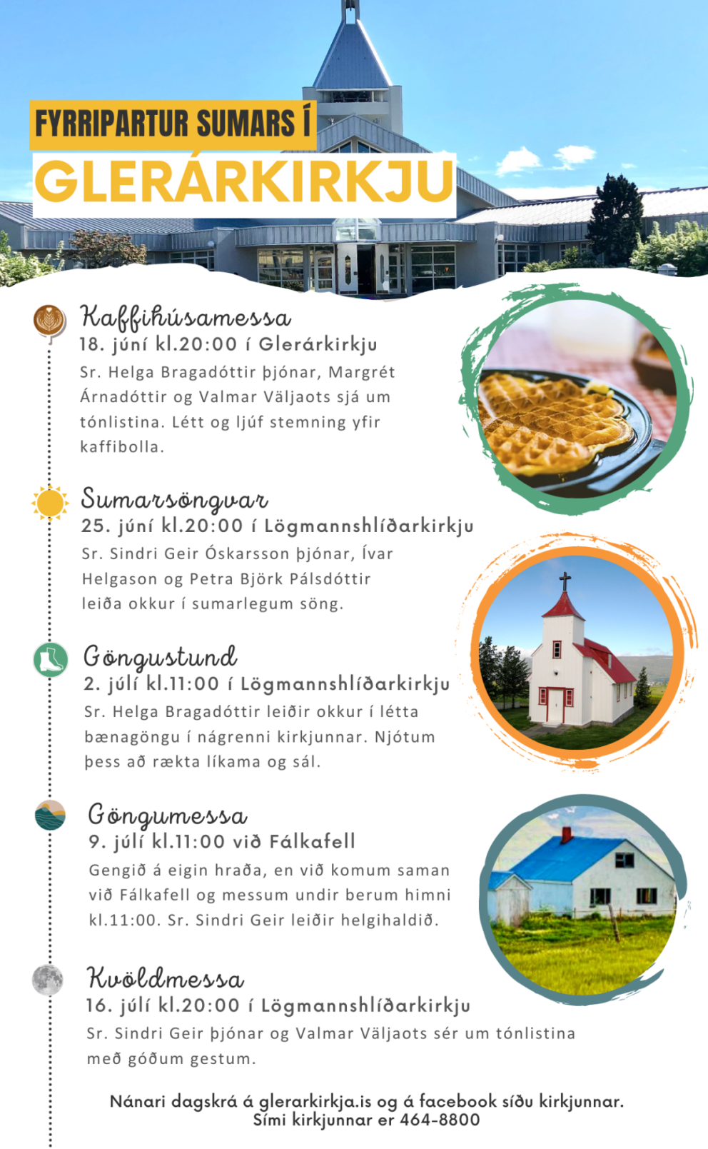 Sumarið í Glerárkirkju - Dagskrá