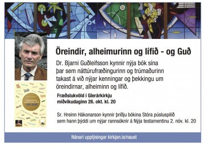 Fræðslukvöld í Glerárkirkju miðvikudaginn 26. okt. kl. 20
