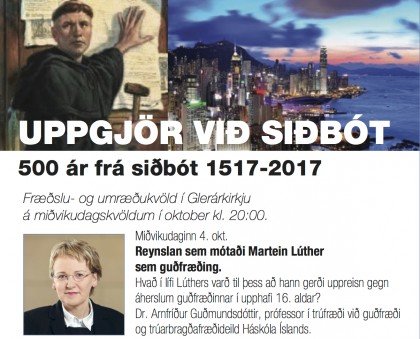 Uppgjör við siðbót - fræðslu- og umræðukvöld í Glerárkirkju
