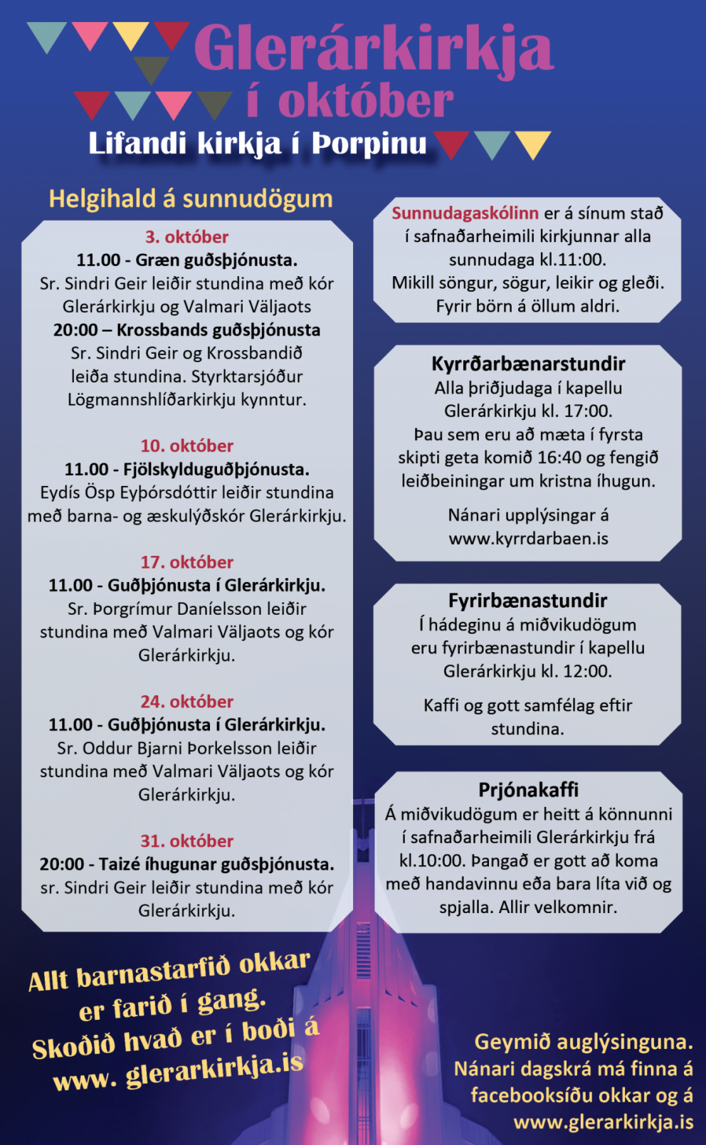 Nóg að gera í október.