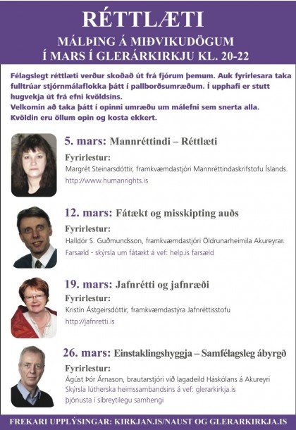 Kynning á málþingunum um réttlæti