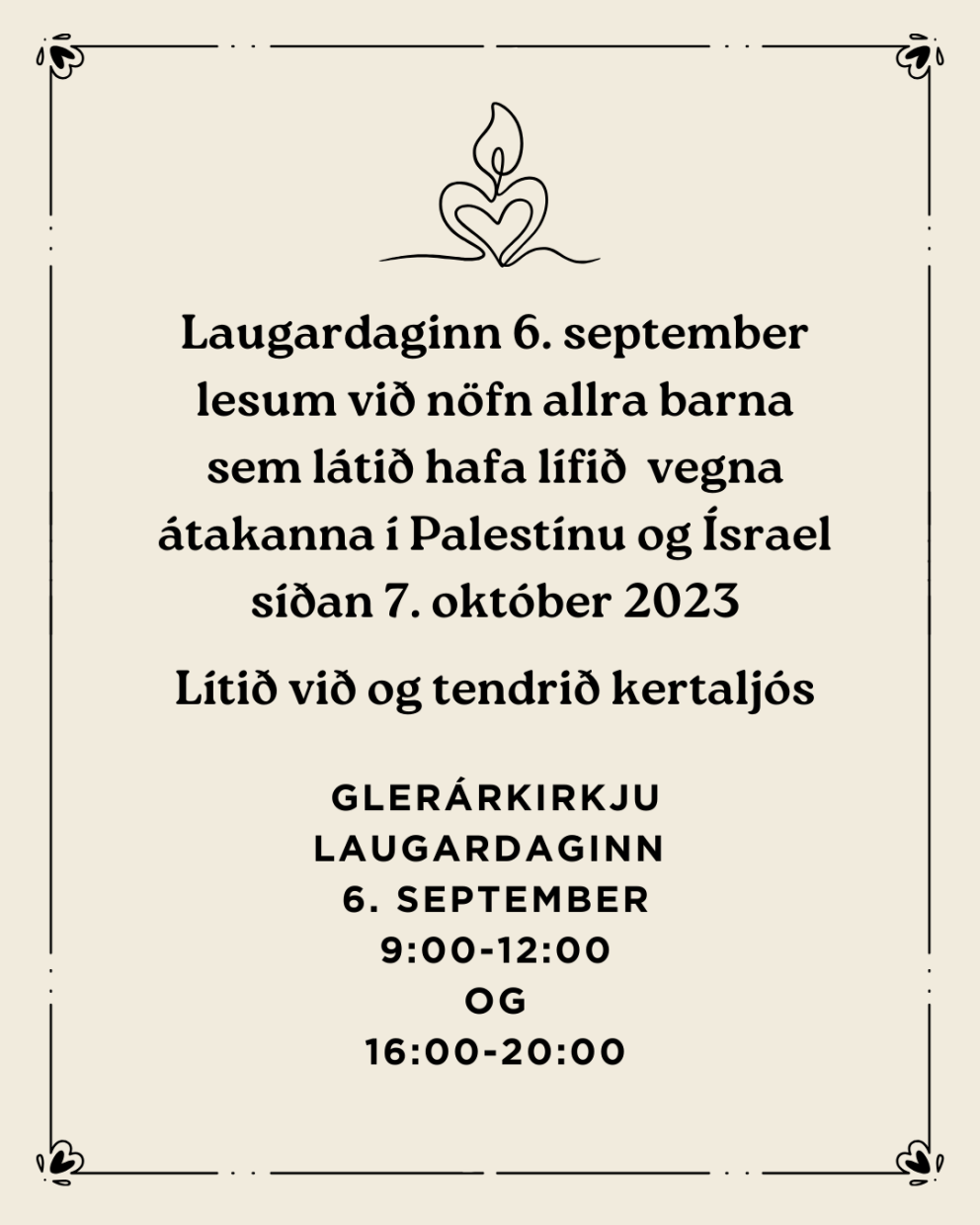 Yfirlýsing Glerárkirkju vegna stórfundarins „Þjóð gegn Þjóðarmorði“