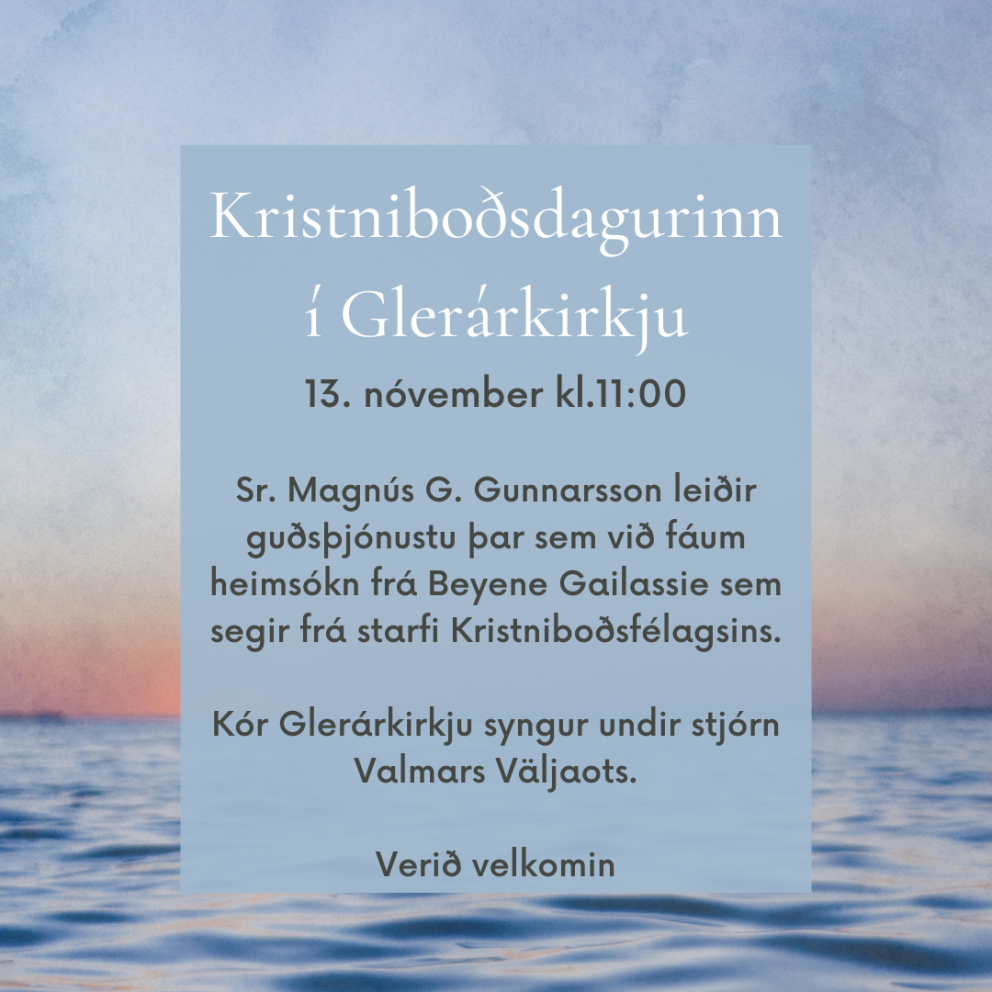 Messa á Kristniboðsdaginn 13.nóvember kl.11:00