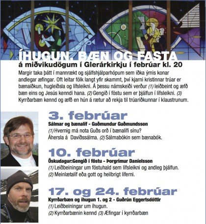 Fræðlukvöld byrja 3. febrúar um íhugun, bæn og föstu