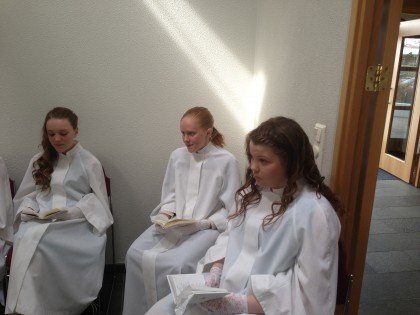 Æfingar fyrir fermingarathafnir helgarinnar