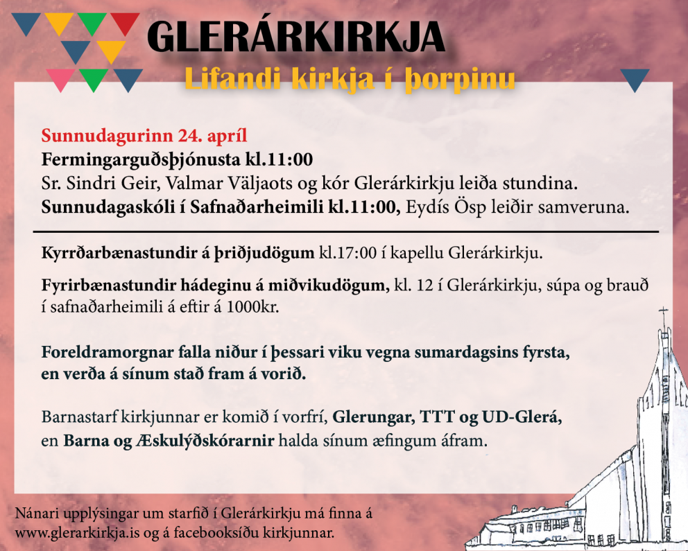 Fermingarmessa 24.apríl kl.11:00