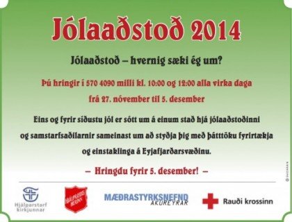 Jólaaðstoð á Eyjafjarðarsvæðinu að hefjast 27. nóvember