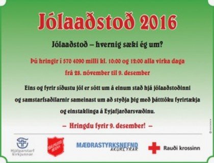 Jólaaðstoðin 2016 hefst 28. nóvember