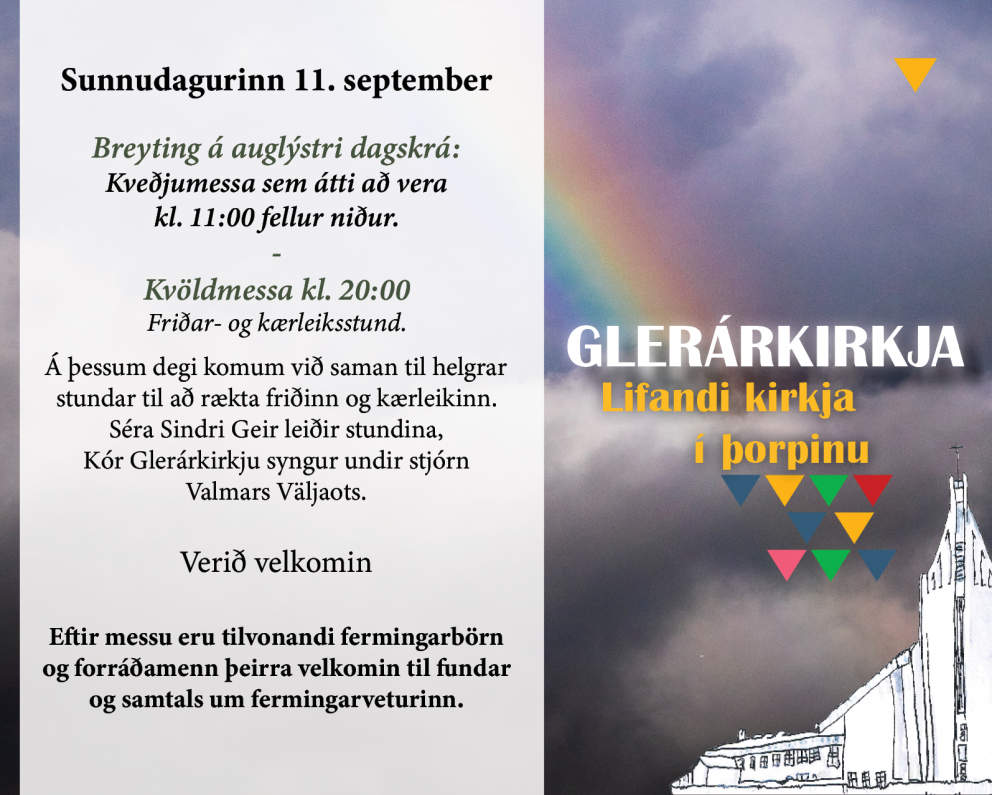 Friðar og kærleiksstund kl.20:00