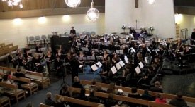 Fóroyar Landsorkestur spilar í Vesturkirkjuni í Færeyjum 26. mars sl.