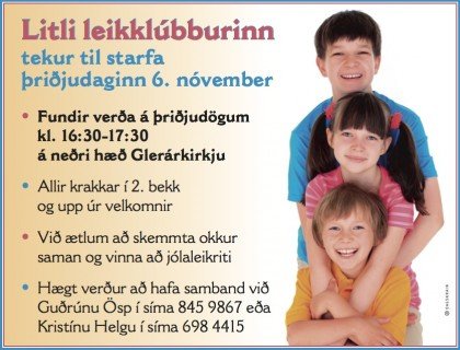 Nýtt barnastarf - Litli leikklúbburinn