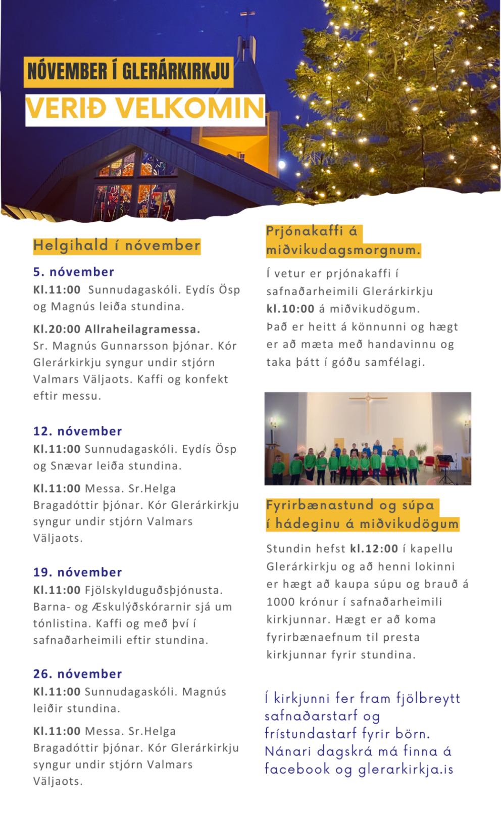 Helgihald í nóvember