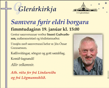 Samvera eldri borgara á fimmtudaginn.