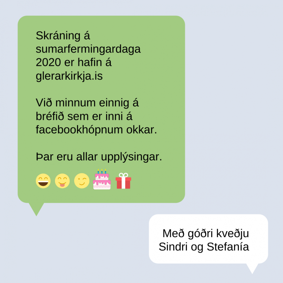 Nýjir sumarfermingardagar 2020