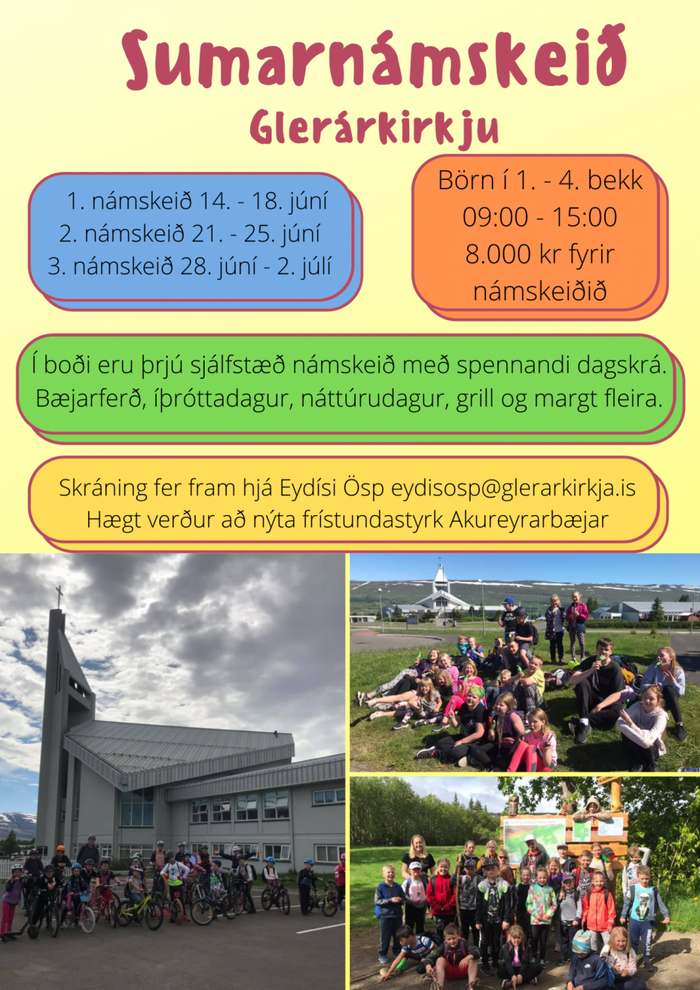 Sumarnámskeið í Glerárkirkju
