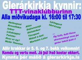 TTT-vinaklúbbur fyrir krakka úr fimmta, sjötta og sjöunda bekk