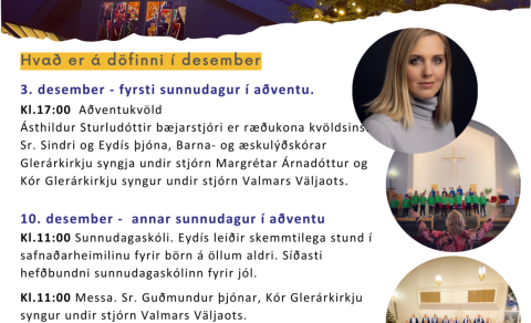 Dagskrá um aðventu og jól