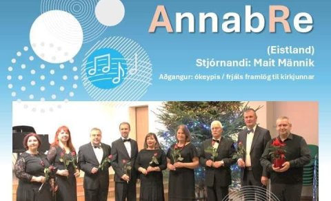 Tónleikar með sönghópi frá Eistlandi þriðjudagskvöldið 20. maí kl. 19