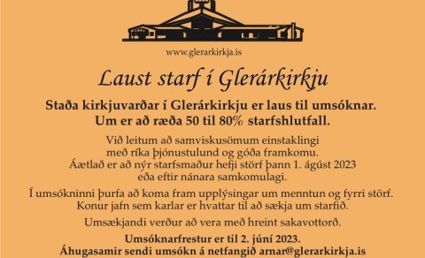 Starf kirkjuvarðar er laust