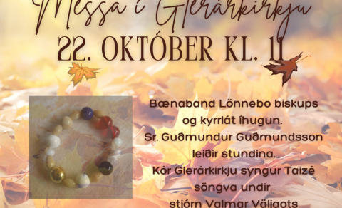 Messa sunnudaginn 22. október kl. 11