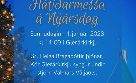 Hátíðarmessa á Nýársdag kl. 14