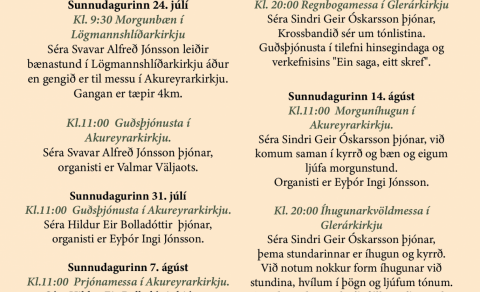 Sumarmessur seinnihluta sumars