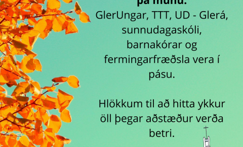 Allt barnastarf liggur niðri