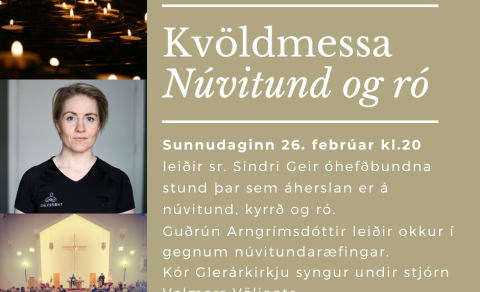 Sunnudagaskóli og kvöldmessa 26. febrúar