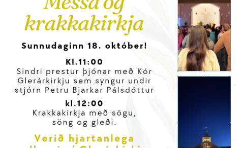 Messa og krakkakirkja 18.október