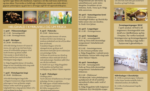 Dagskrá Glerárkirkju í apríl