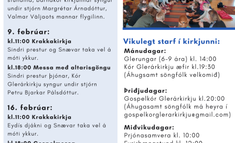 Helgihaldið í febrúar