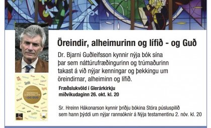 Fræðslukvöld í Glerárkirkju miðvikudaginn 26. okt. kl. 20