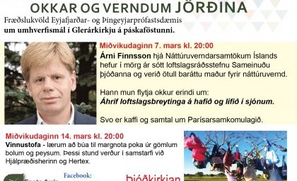 Áhrif loftslagsbreytinga á hafið og lífið í sjónum - Árni Finnsson með erindi á umræðukvöldi í Glerá…