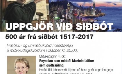 Uppgjör við siðbót - fræðslu- og umræðukvöld í Glerárkirkju