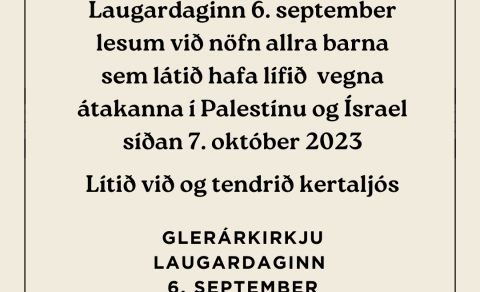 Yfirlýsing Glerárkirkju vegna stórfundarins „Þjóð gegn Þjóðarmorði“