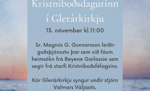 Messa á Kristniboðsdaginn 13.nóvember kl.11:00