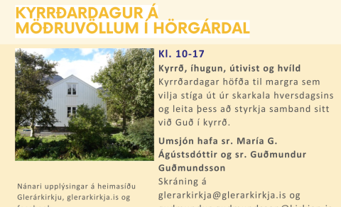 Kyrrðardagur á Möðruvöllum 23. nóvember kl. 10-17
