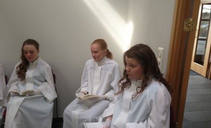 Æfingar fyrir fermingarathafnir helgarinnar