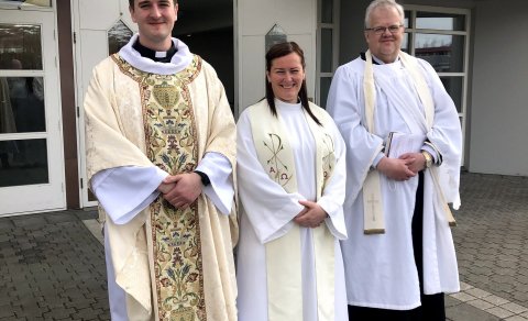 Fh. sr. Sindri Geir, sr. Stefanía og sr. Jón Ármann prófastur