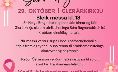 Bleik messa kl. 18 sunnudaginn 29. október